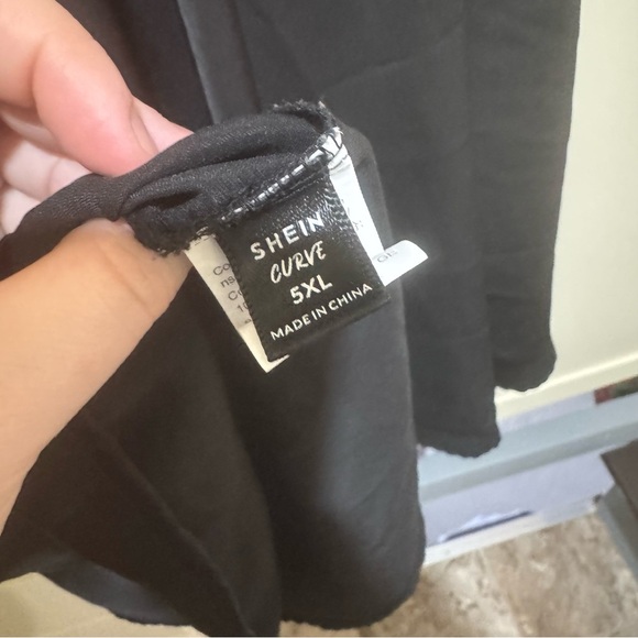 Women’s SHEIN brand Black Tank Top Pink Floral Details Casual Flowy Dress Size5X - Picture 12 of 15